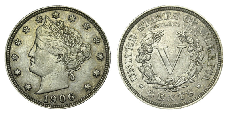 Historical photograph of the Philadelphia Mint circa 1906, where all Liberty Head Nickels were struck that year